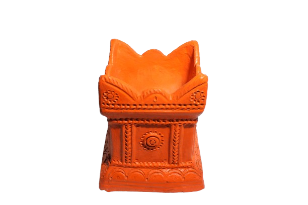 Handmade Terracotta Tulsi Pot | TulsiMadam with Drainage Hole at Bottom 