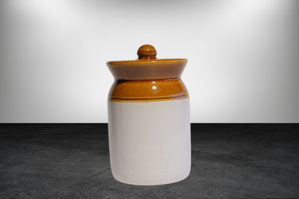 Vins i Kg Ceramic Pickle Jar with Lid | Dining Table Container | Canister | Barni  (Pack of 1)