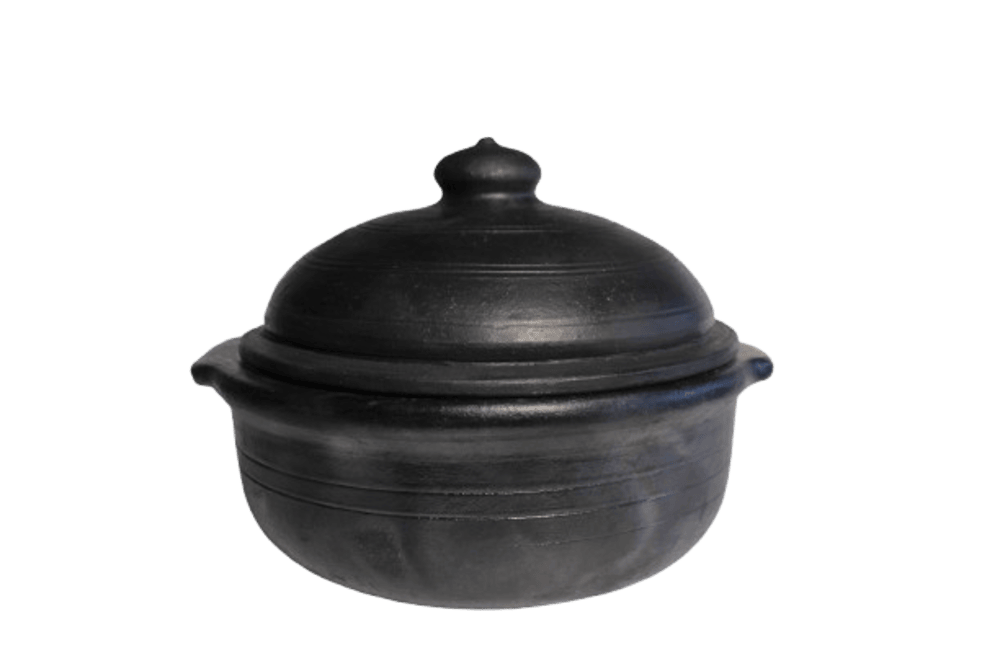 Traditional Black Clay Earthen Pot | Mann Vaasam | Sambar Paanai