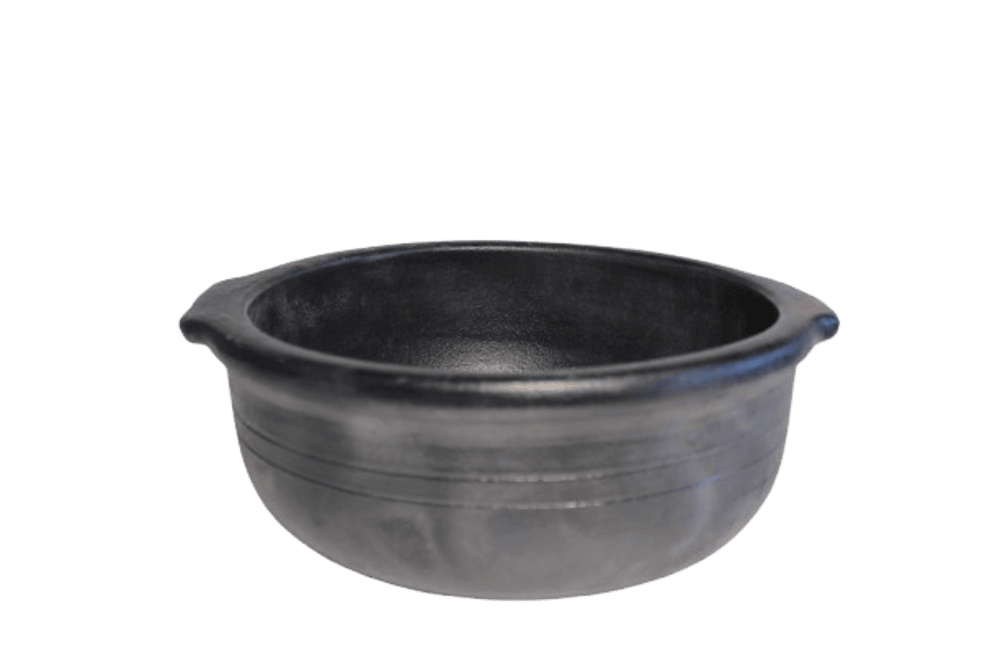 Traditional Black Clay Earthen Pot | Mann Vaasam | Sambar Paanai