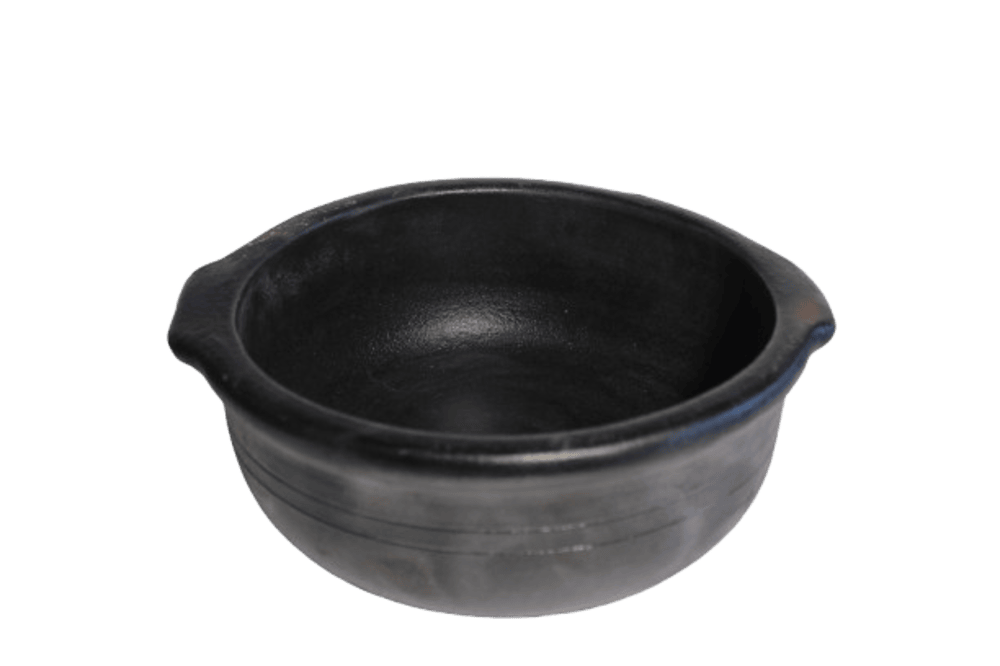 Traditional Black Clay Earthen Pot | Mann Vaasam | Sambar Paanai