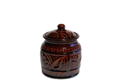 VINS Art HOUSE Ceramic Pickle Jar & Salt Jar (1000 ml Brown )