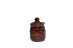 VINS Chocolate Brown Ceramic Salt & Pickle Jar ( 800 ml ) 