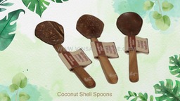 Mann Vaasam Coconut Sheel Wooden Cooking Spoon | Pickle Spoons | Chiratta Thavi Set of 3  