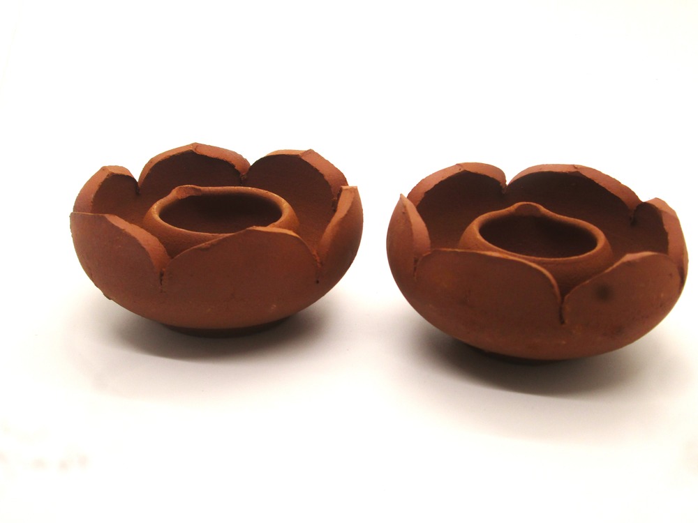 Mann Vaasam Thamarai Vilakku ( Oil Lamp ) pooja Lamp Set of 2