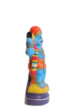 Mann Vaasam Karuppasamy Idol Kaval deivam golu Doll for Durga Puja Decorative Showpiec Multicolor