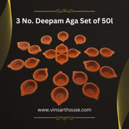 Clay Lamps | Diyas | Deepam Agal Vilakku | 3 no. Agal Pack of 50 Nos 