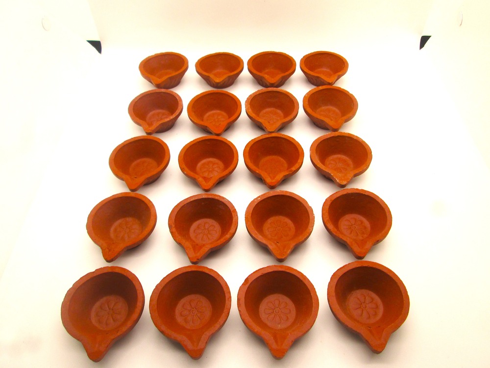 5 No. Diwali diya | Terracotta | Clay diya for puja | Mitti Diya for Diwali pooja Decoration Pack of 20