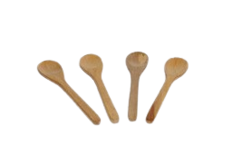 4 Piece Big Bear teak Wood Spoon set for Cooking & Serving | No Added Color or Polish
