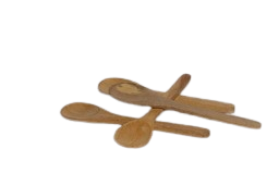 4 Piece Big Bear teak Wood Spoon set for Cooking & Serving | No Added Color or Polish