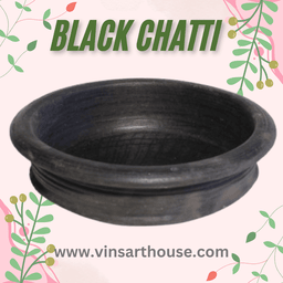 Hand Made Clay Black Chatti