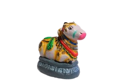 Natural Clay Nandhi 6 inch  for Golu Idol Festival 