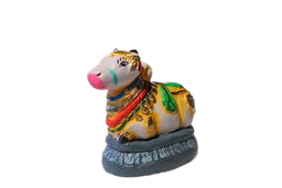 Natural Clay Nandhi 6 inch  for Golu Idol Festival 