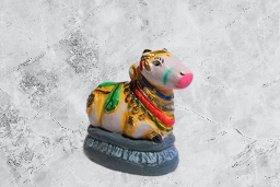 Natural Clay Nandhi 6 inch  for Golu Idol Festival 