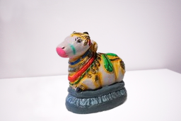 Natural Clay Nandhi 6 inch  for Golu Idol Festival 
