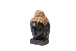 Vins Art House Kraft Terracotta Black Buddh Handmade Statue 