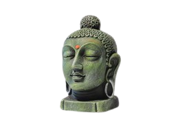 Terracotta Meditating Buddha Head Tabletop by Showpiece, Premium Artisan Made tabletop home decor for Living Room   