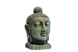 Terracotta Meditating Buddha Head Tabletop by Showpiece, Premium Artisan Made tabletop home decor for Living Room   