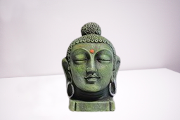 Terracotta Meditating Buddha Head Tabletop by Showpiece, Premium Artisan Made tabletop home decor for Living Room   