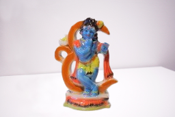 Ceramic Lord Krishna Home, Office Decor & Pooja Room | Handmade Little Krishna Deity Statue for Showpiece Gift