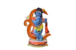 Ceramic Lord Krishna Home, Office Decor & Pooja Room | Handmade Little Krishna Deity Statue for Showpiece Gift
