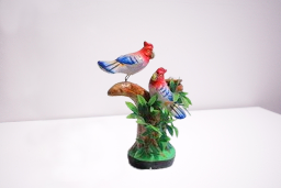 Vins Terracotta Clay Handmade Tree with Birds Showpiece Home Decor & Gift Item Decorative Showpiece  