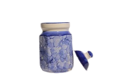 VAH Ceramic Pickle Jar for Kitchen 3d Blue | Perfect Quality Pickle Jar for Dining Table 
