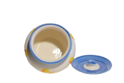 Vins Ceramic Handi with Lid Multicolor | Painted Curd Handi | Sauce Pot Storage Jar